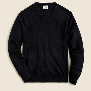 J.Crew Merino Wool V-Neck Sweater - Black NWT
